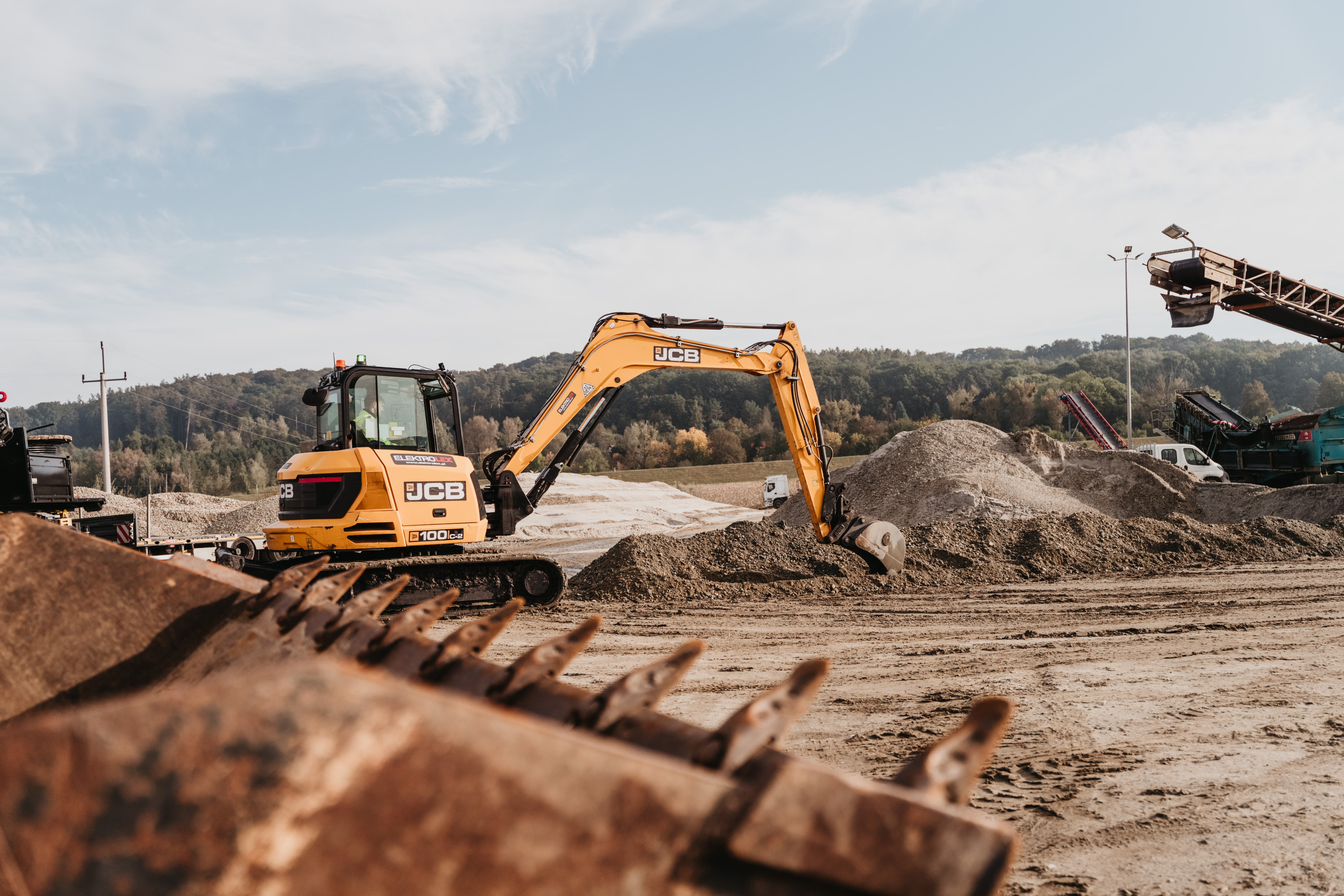 Specjalistyczny sprzęt przy wykopach